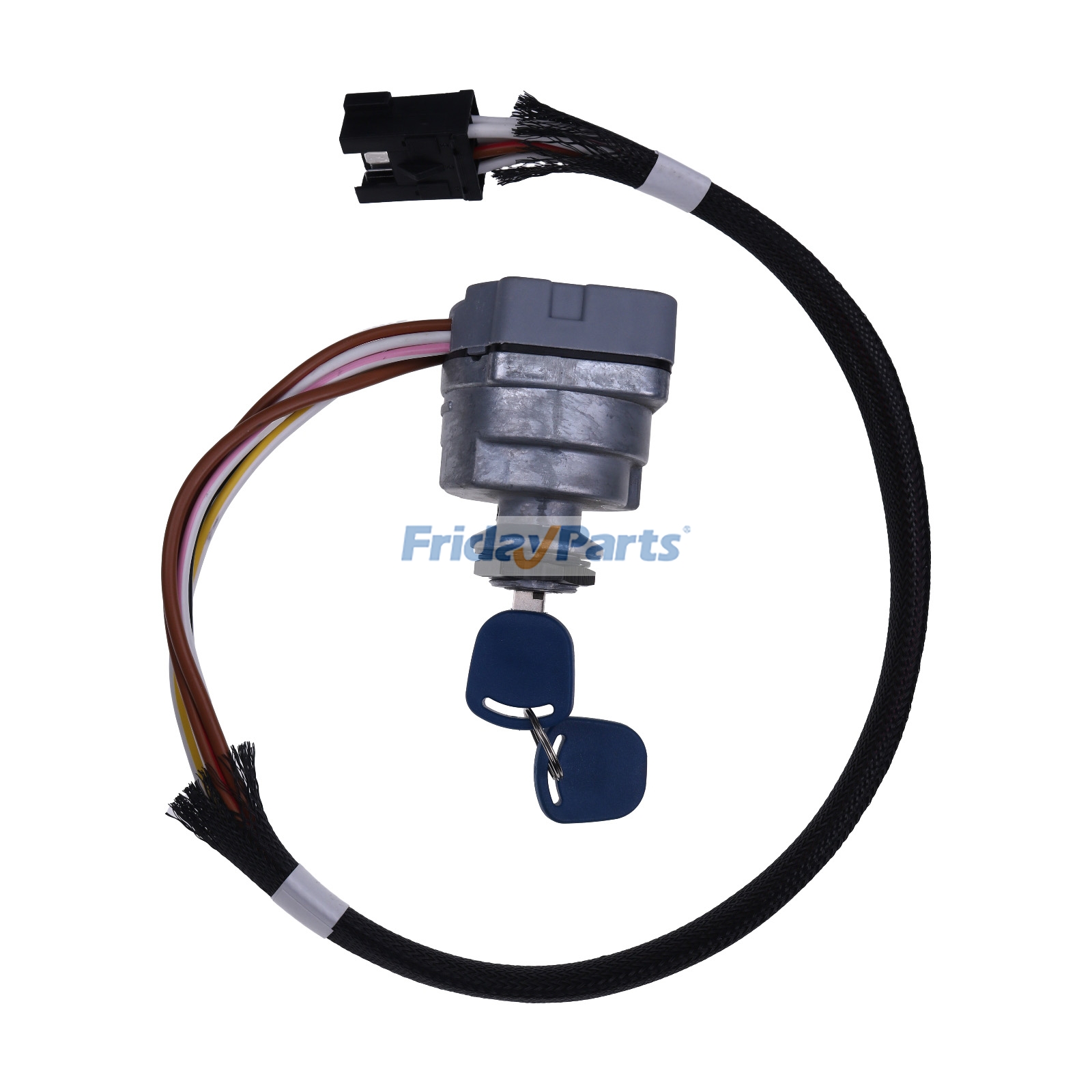 Interruptor de encendido con 2 llaves 82025888 para Tractor New Holland T6.145 T6.150 T6.155 T6.160 T6.165 T6.175 T6.180 T7.200 T7.210