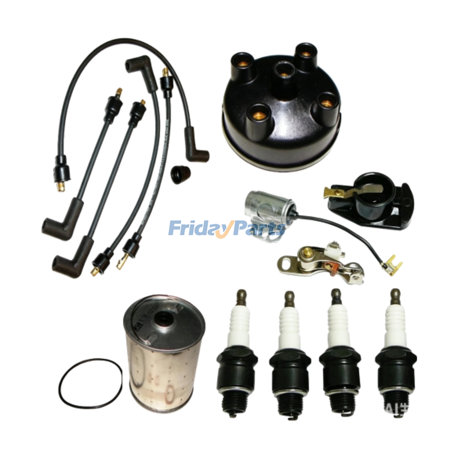 Ignition Tune Up Kit & Oil Filter APN6731B for Ford New Holland Tractor 8N