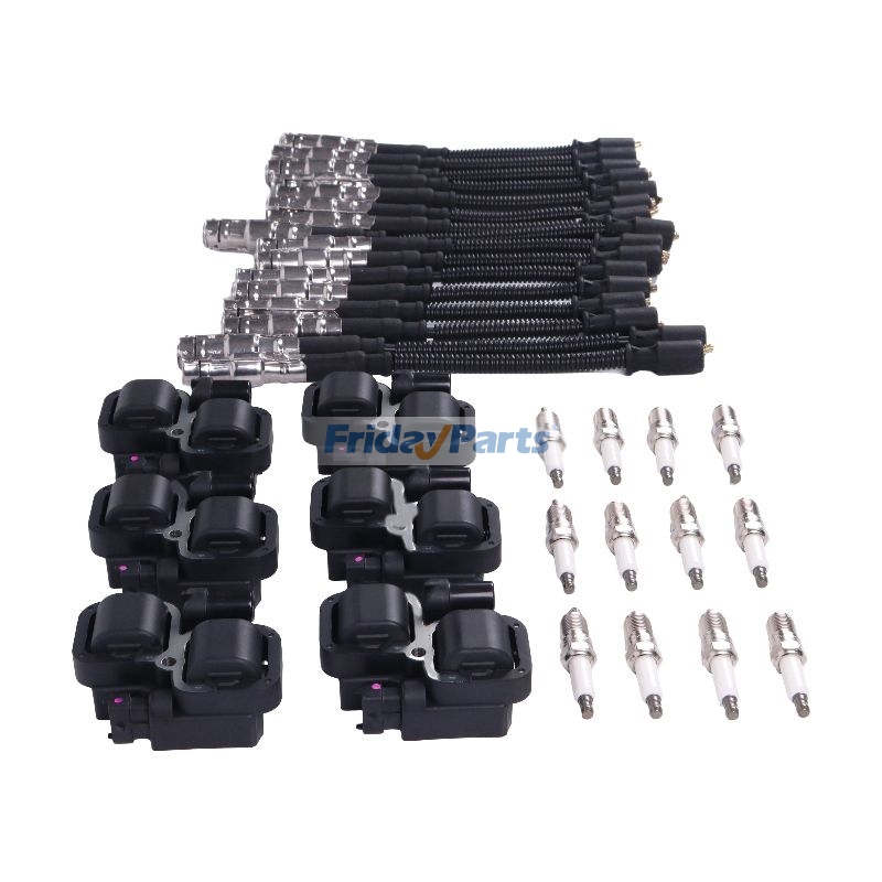 Bobina de encendido con bujía y juego de cables GN10361 GN10015 para Mercedes-Benz C240 ​​E320 ML320 (1998-2005) de FridayParts