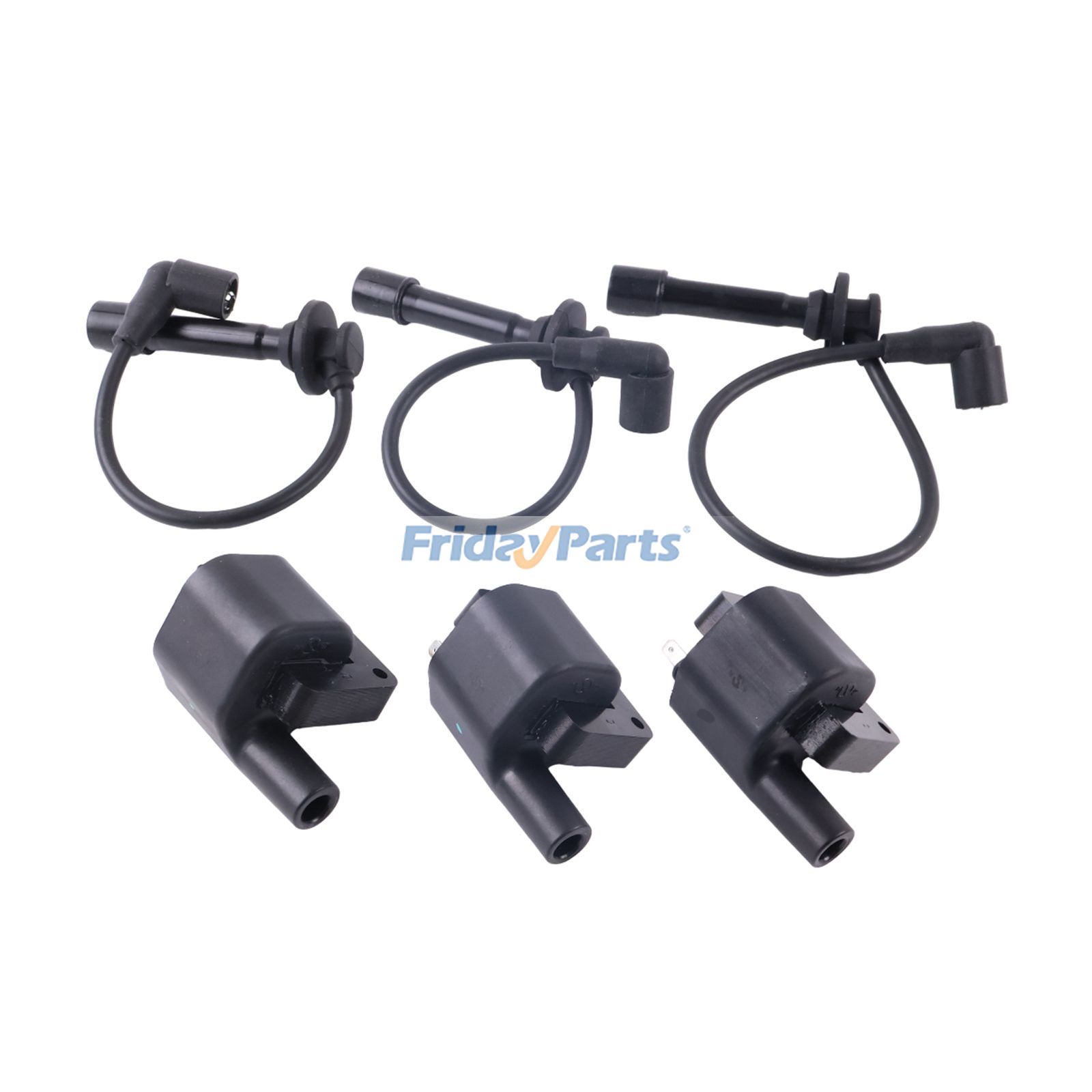 Ignition Coil with Spark Plug Wire Kit MIA11722 MIA11721 for Yanmar Engine 3TNV70 John Deere UTV XUV825i