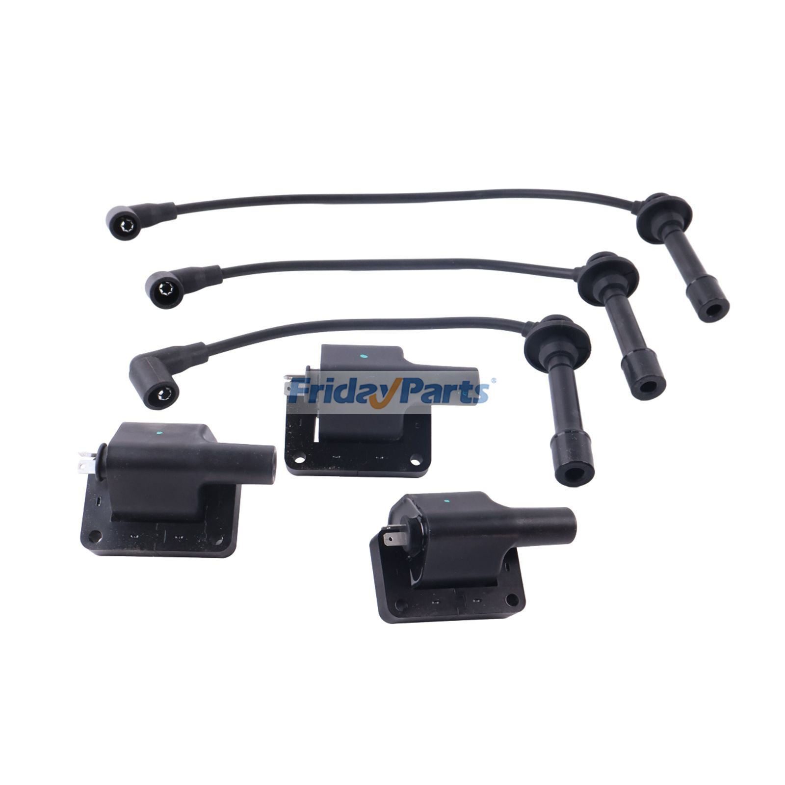 Kit de bobina de encendido con cable de bujía MIA11722 MIA11721 para motor Yanmar 3TNV70 John Deere UTV XUV825i