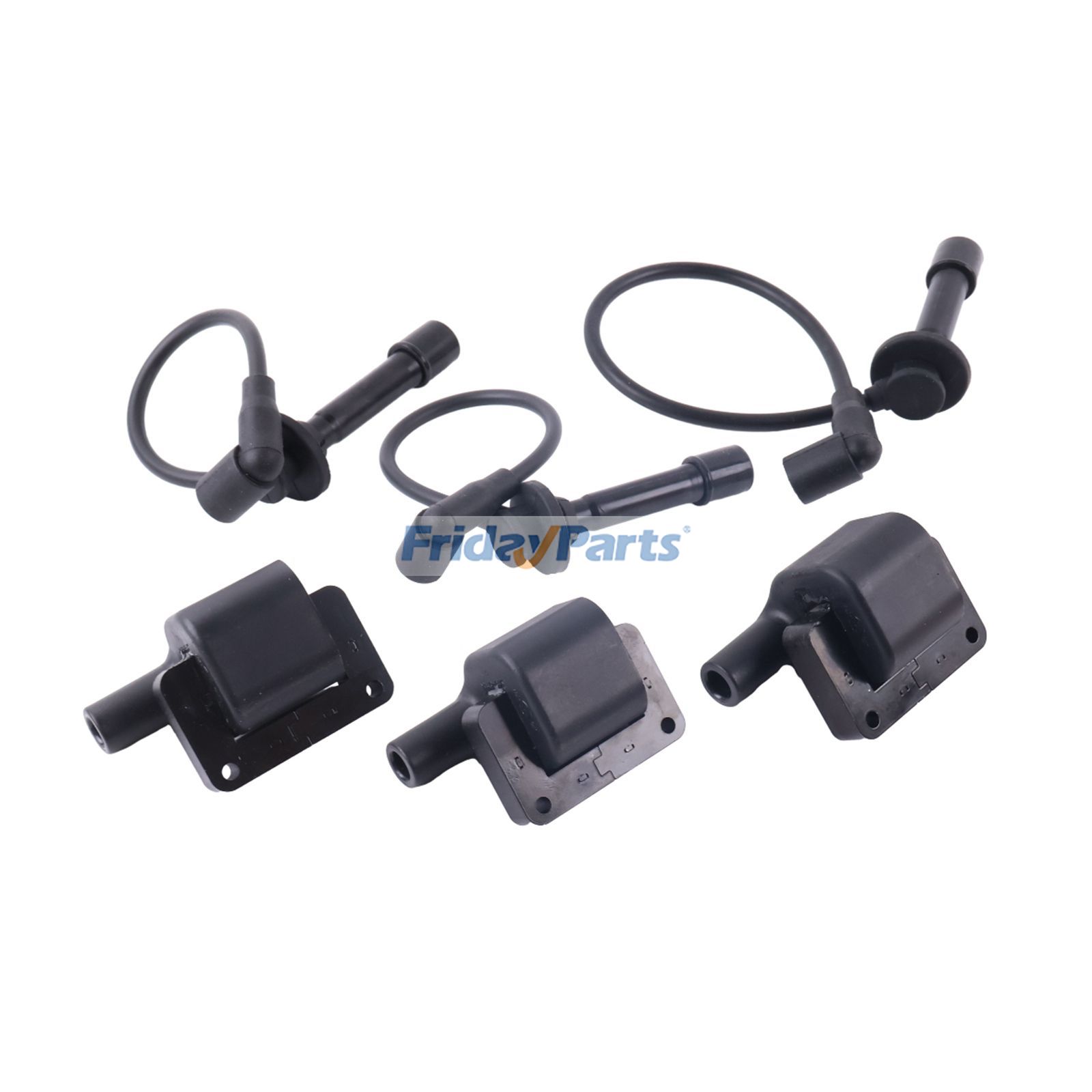 Kit de bobina de encendido con cable de bujía MIA11722 MIA11721 para motor Yanmar 3TNV70 John Deere UTV XUV825i de FridayParts