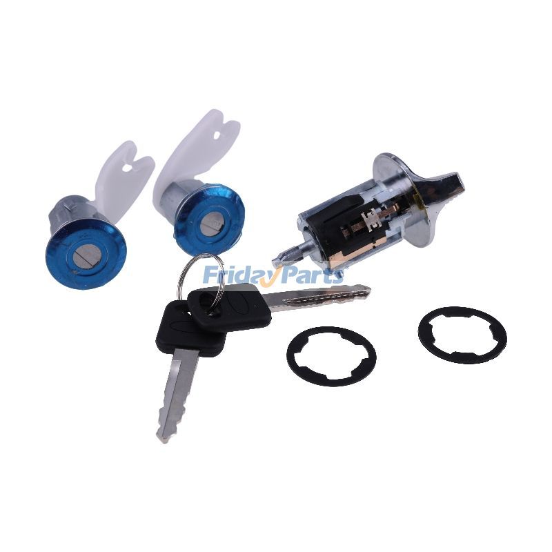 Cylindre de contacteur d'allumage avec 1 paire de cylindres de serrure de porte et clé C-42-157 pour Ford F-150 F-250 F-350 Explorer