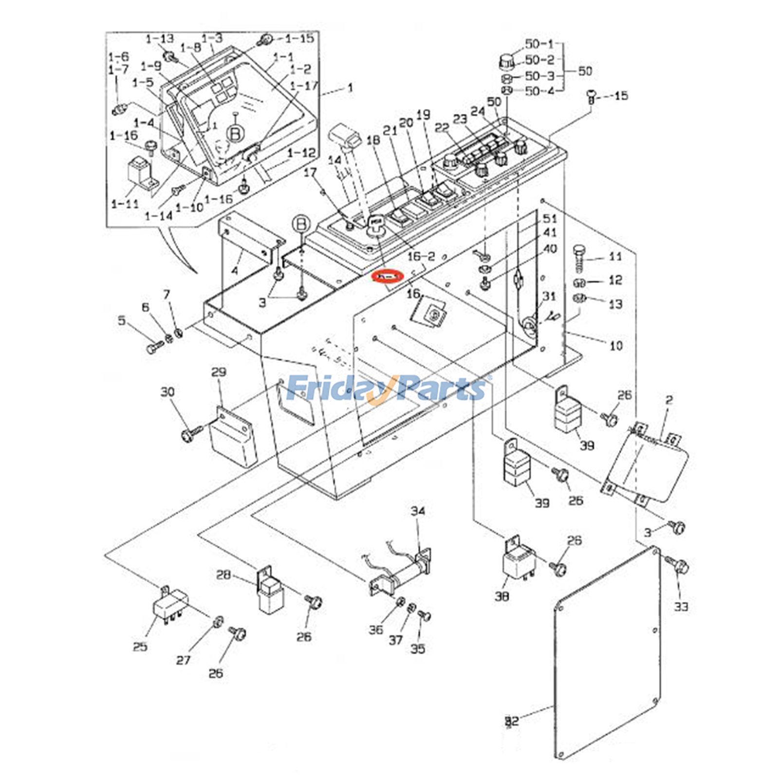 Ignition Switch for Excavator