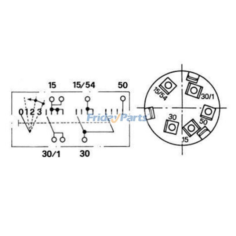 Interrupteur d'allumage avec clé 2.7659.005.0 pour moteur SAME 953 982L Tracteur Delfino 35 Fox 35 45 Lamborghini Tracteur C453 C533pourPour AUTRE MARQUE