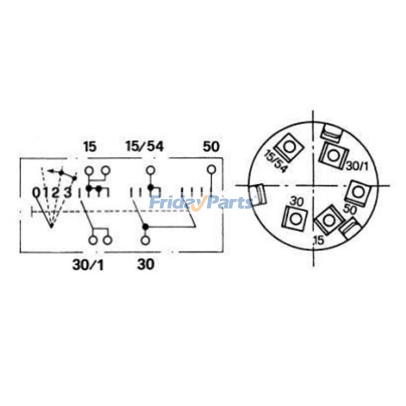 Loader,Tractor Ignition Switch with Key