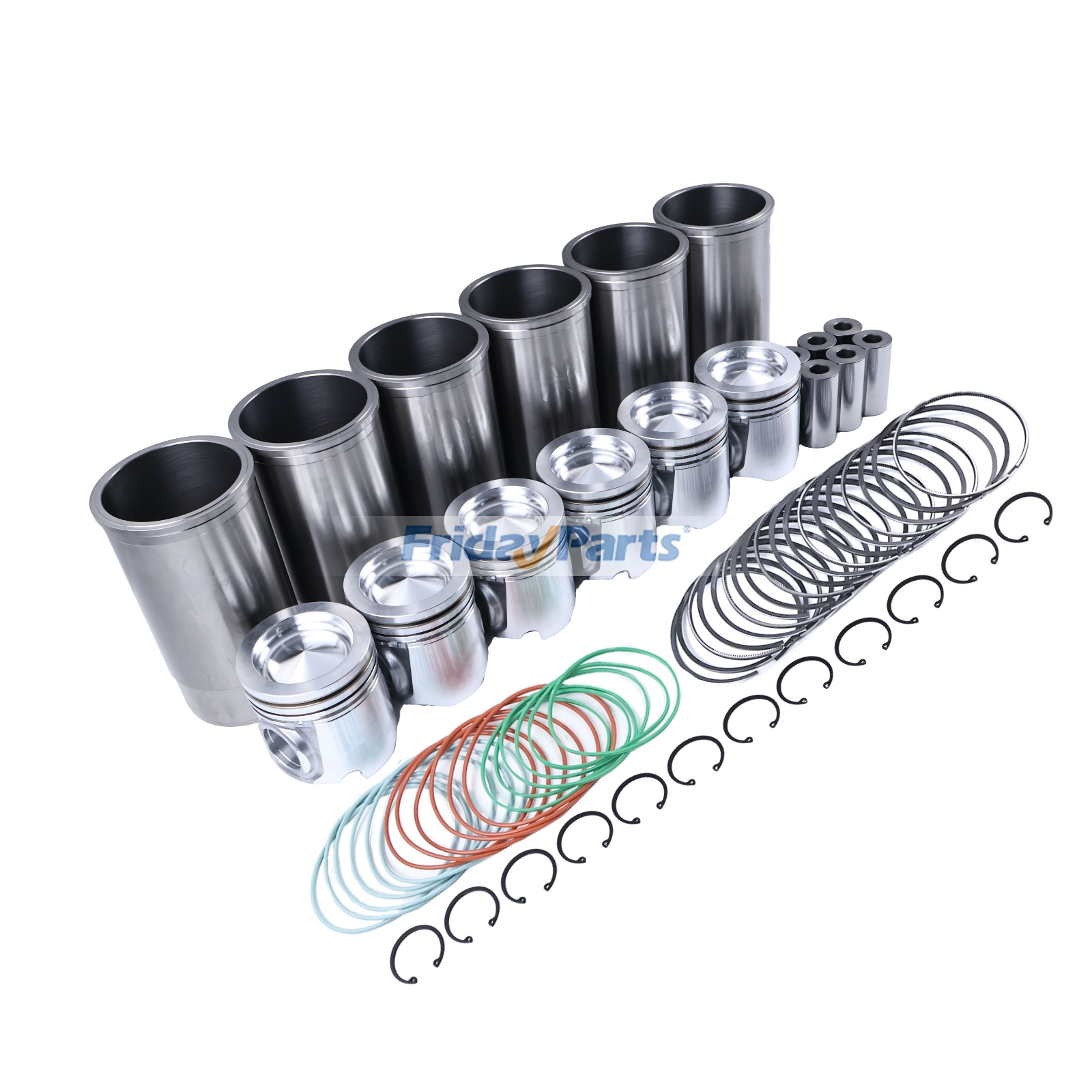 Piston Liner Kit DZ109764 RE543854 for John Deere 4045 6068 6090 Engine 750K 850K 160GLC 180GLC
