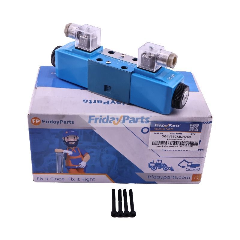 24V アフターマーケット Eaton Vickers DG4V36CMUH760 ソレノイドバルブ 掘削機 ローダー ブルドーザー クレーン トラクター用
