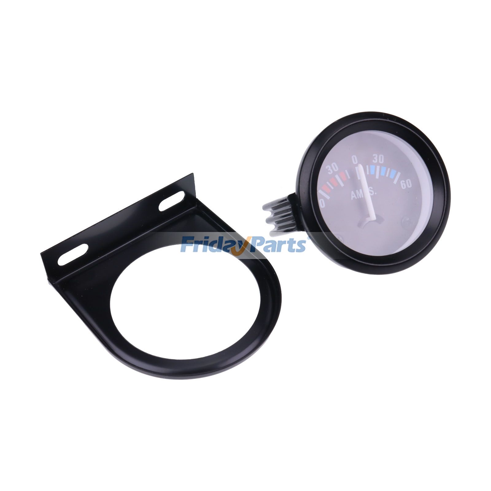 Aftermarket Bosch SP0F000059 2 Zoll Amperemeter Messgerät mit schwarzem Zifferblatt und schwarzer Lünette für Fahrzeugindustrieausrüstung