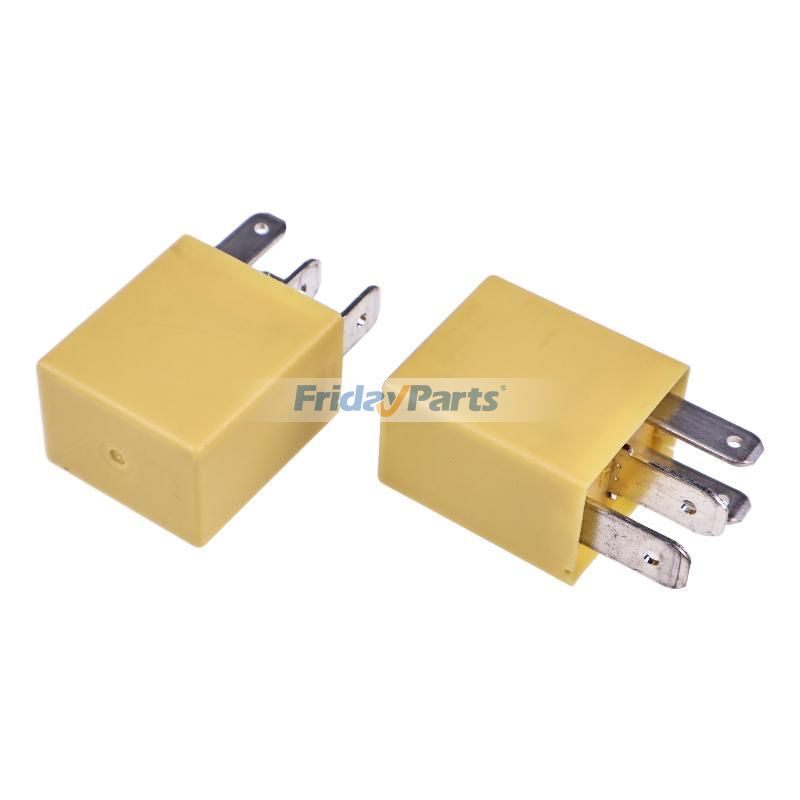 2 Stück 12V 20A Mehrzweck-4-poliges gelbes Relaisfür Lastkraftwagen ,FahrzeugFür HYUNDAI,Für Kia