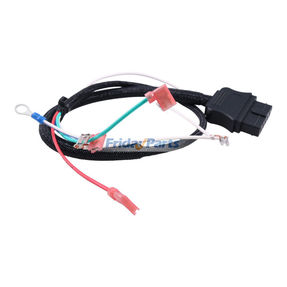 3 Pin Plow Truck Side Wire Harness with Cover 26359 26345 61548 for Western Fisher Snow Plow, White Background