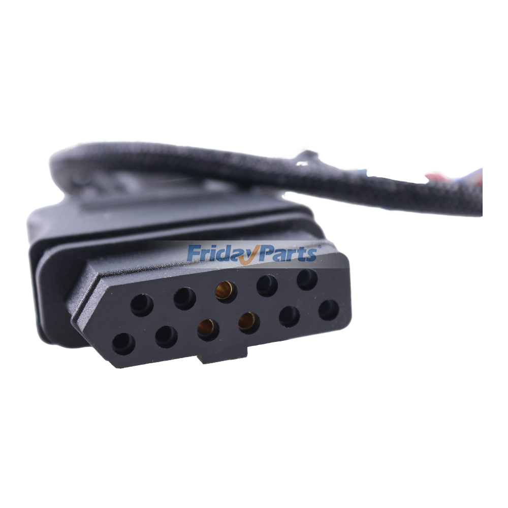 3 Pin Plow Truck Side Wire Harness with Cover 26359 26345 61548 for Western Fisher Snow Plow, White Background