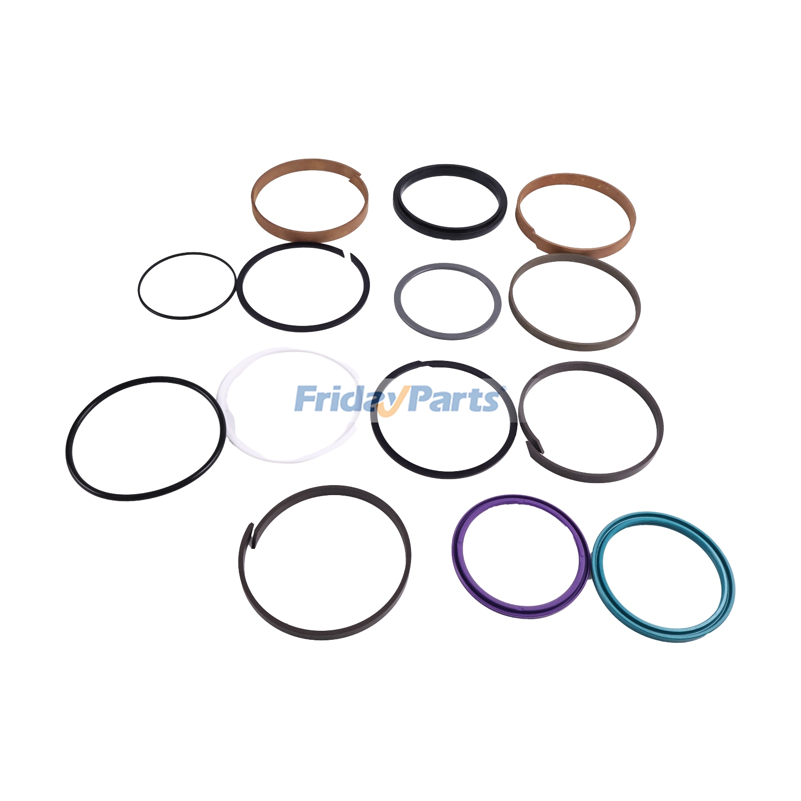 Kit de sellos para cilindro de brazo de pluma y cucharón 71400161 para excavadora Fiat-Hitachi FH200-1 FH200-2 FH220-1 FH220-2