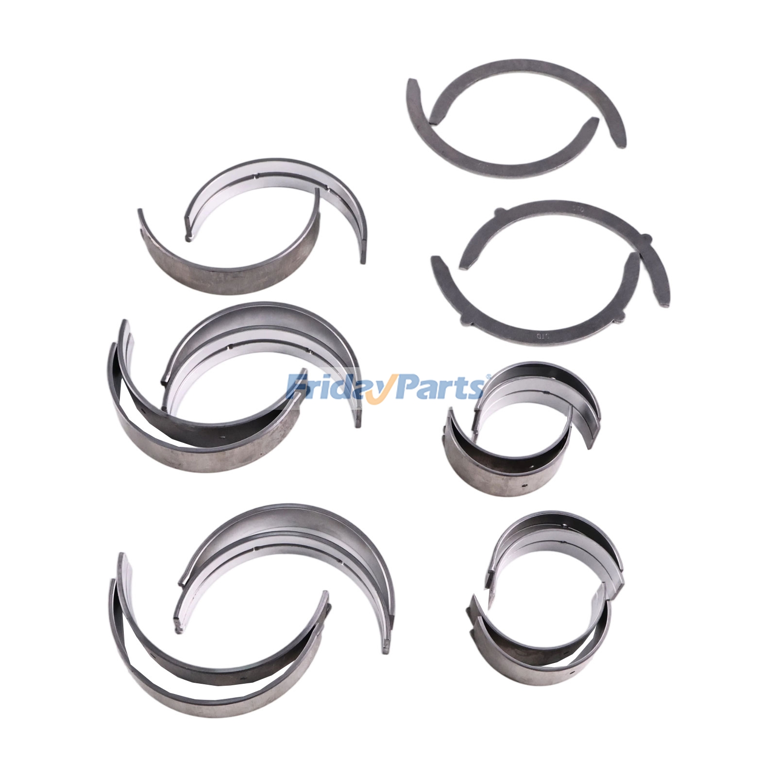 1 Satz Haupt- und Pleuellager & Anlaufscheibe 1G777-23400 1G772-22312 für Kubota Motor V3307 Bagger KX080-3T KX080-4 Traktor M7040F-1 M6060HD M7060HFCfür Für KUBOTA