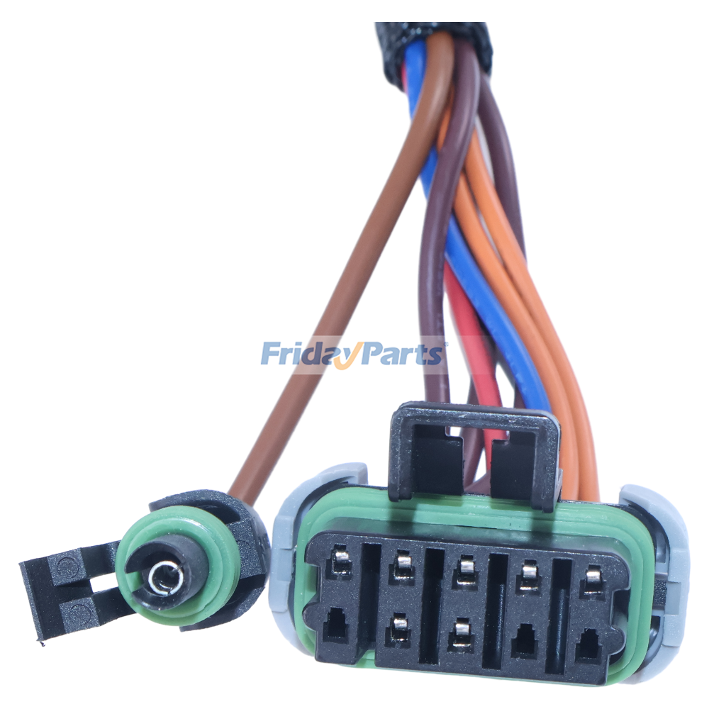 3 Pin Plow Truck Side Wire Harness with Cover 26359 26345 61548 for Western Fisher Snow Plow, White Background