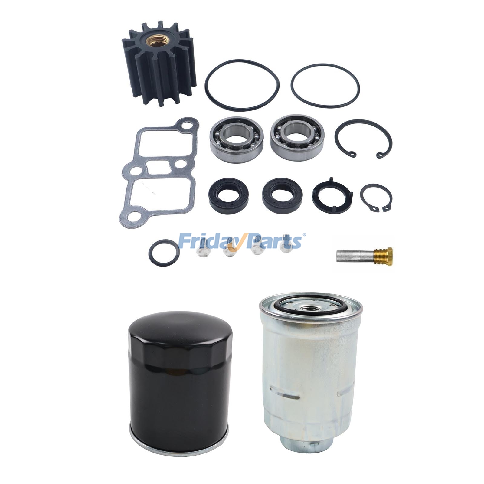 Impeller Filter Maintenance Kit 119773-55710 119770-90620 119773-42640 for Yanmar Engine 6LP