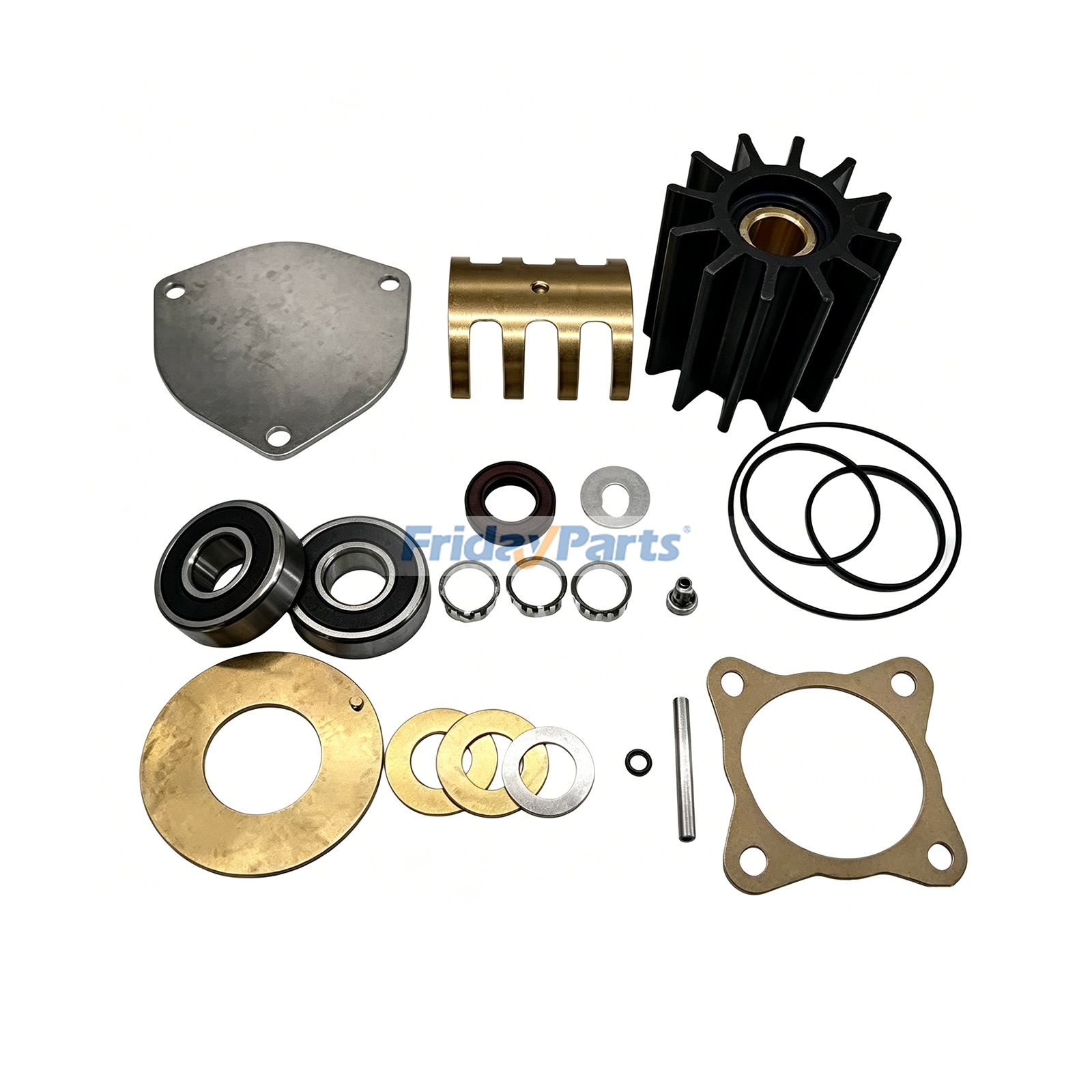 Kit de reparación principal del impulsor (reemplaza la pieza 23974) | para bomba de agua marina Sherwood P1712 P1727FB P1730F