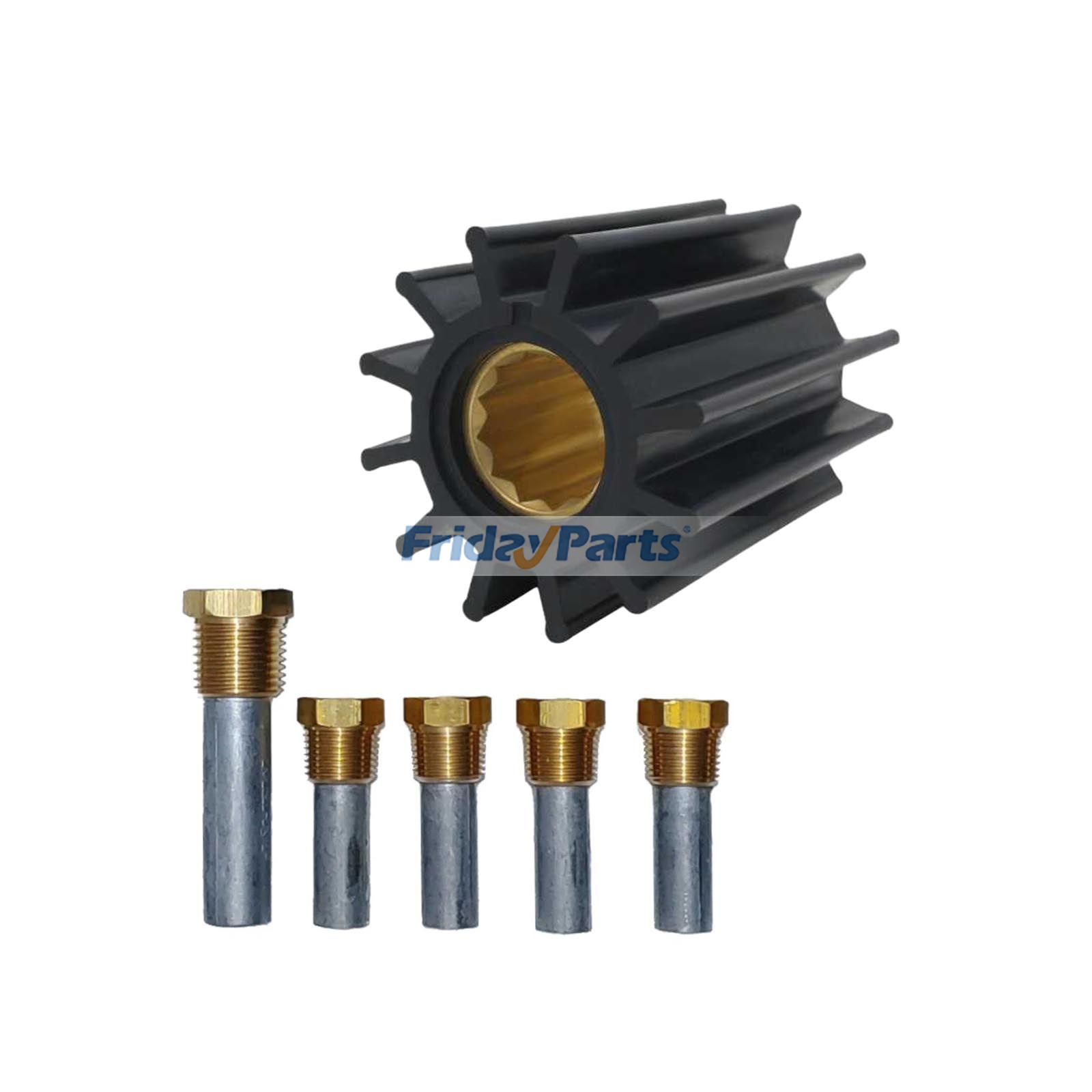 Impeller & Zinc Anode Maintenance Kit 119574-42552 119773-92600 for Yanmar Engine 6LYA 6LY2 6LY2A 6LY2M 6LY400 6LY400CN 6LY440CN