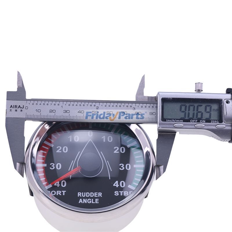 Wasserdichtes Ruderwinkelmessgerät für Boote, 0–190 Ohm, 85 mm (3-3/8 Zoll), Hintergrundbeleuchtung, mit KE41000-Rudersensor