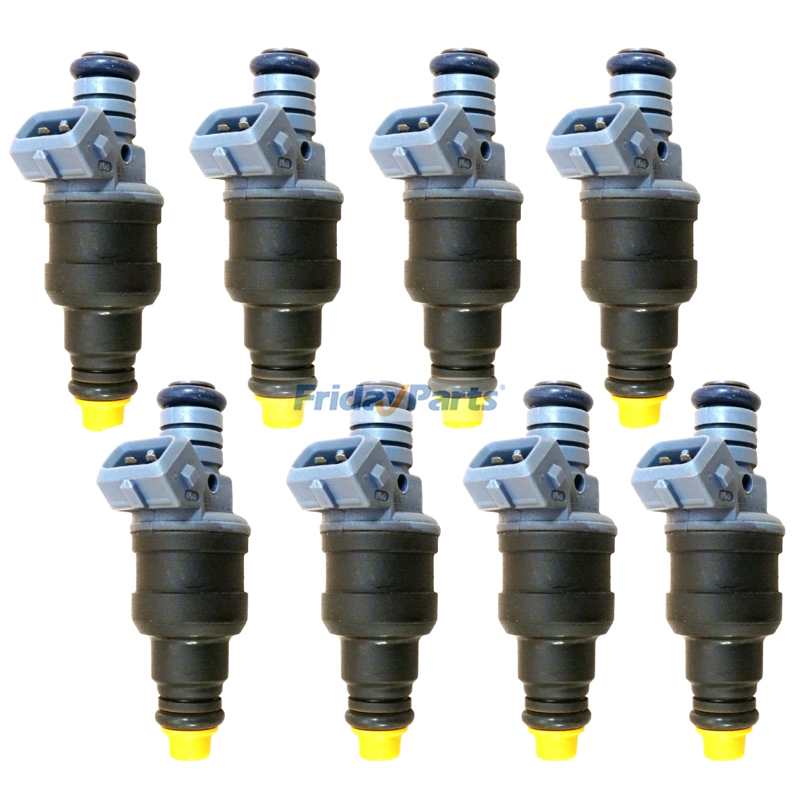 Conjunto de 8 injetores de combustível RE62540 para motores John Deere 6068, 6081, 6068HFN50, 6068HFN51, 6081HFN01, 6081HFN02, 6081HFN03 e 6081HFN04.