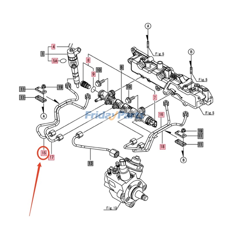 Engine,Excavator Injection Pipe Assembly