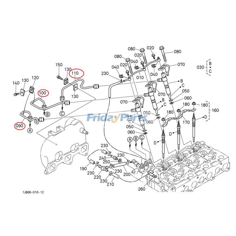 Injection Pipe Set for Excavator