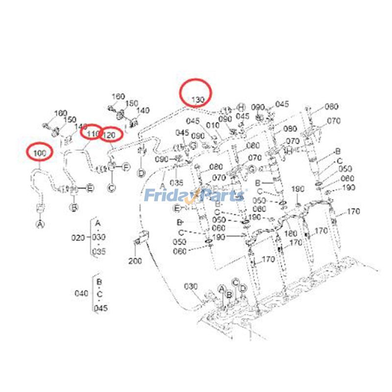 Injection Pipe Set Hyundai Skid Steer for Engine,Loader