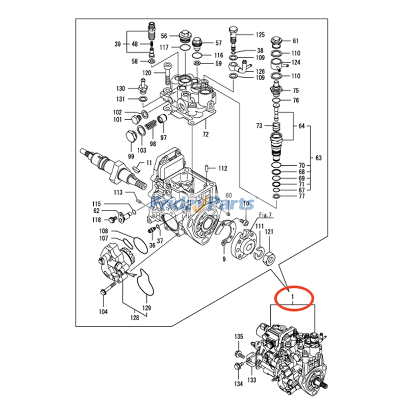 Injection Pump Assembly for Engine
