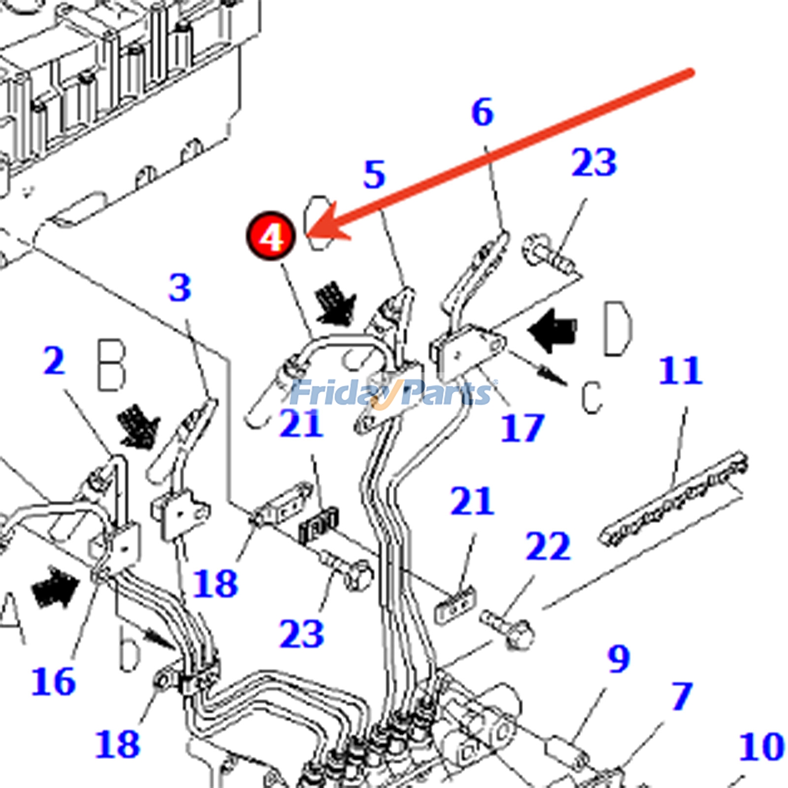 Tubo de inyección 6155-71-5141 6155-71-5140 para motor Komatsu SA6D125E-3B-7 SA6D125E-3C-7A SA6D125E-3C-7L SA6D125E-3C-7T SA6D125E-3D 