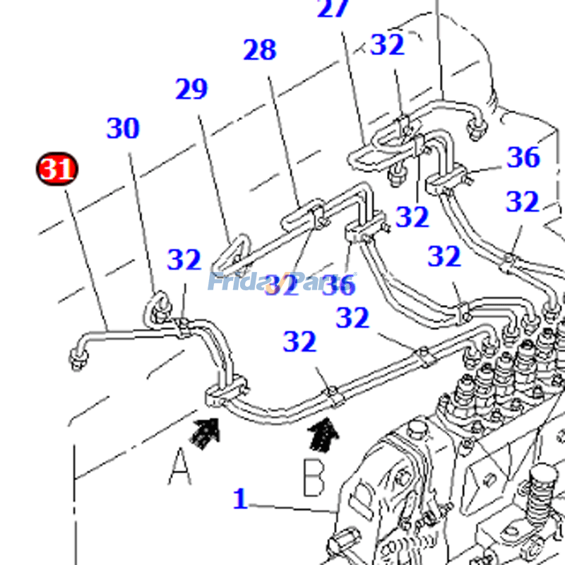 Fuel Injection Tube for Engine,Generator,Loader