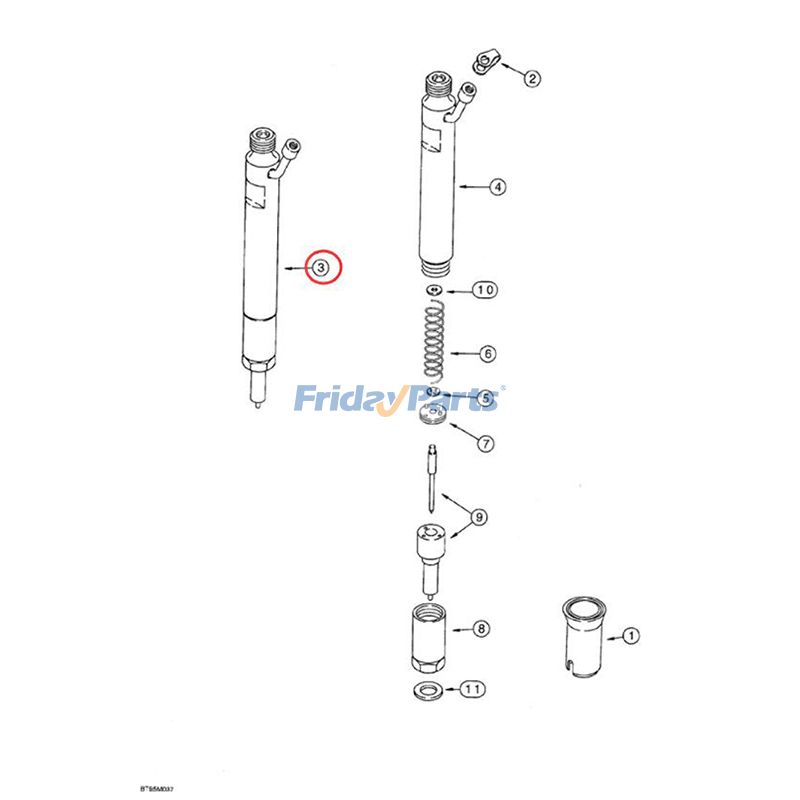 Injector Assembly JR930525 for CASE Engine 6831T Tractor 7220 7230 7240 7250 for less
