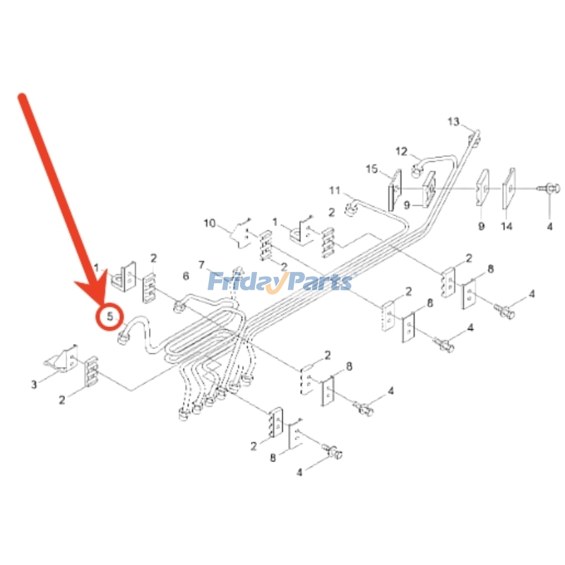 Tubo de suministro de combustible del inyector 3930391 para motor Cummins 6C8.3 ISL9 QSB6.7 QSC8.3 Hyundai Excavator R320LC-7 R300LC-9S R330LC-9S Para HYUNDAI