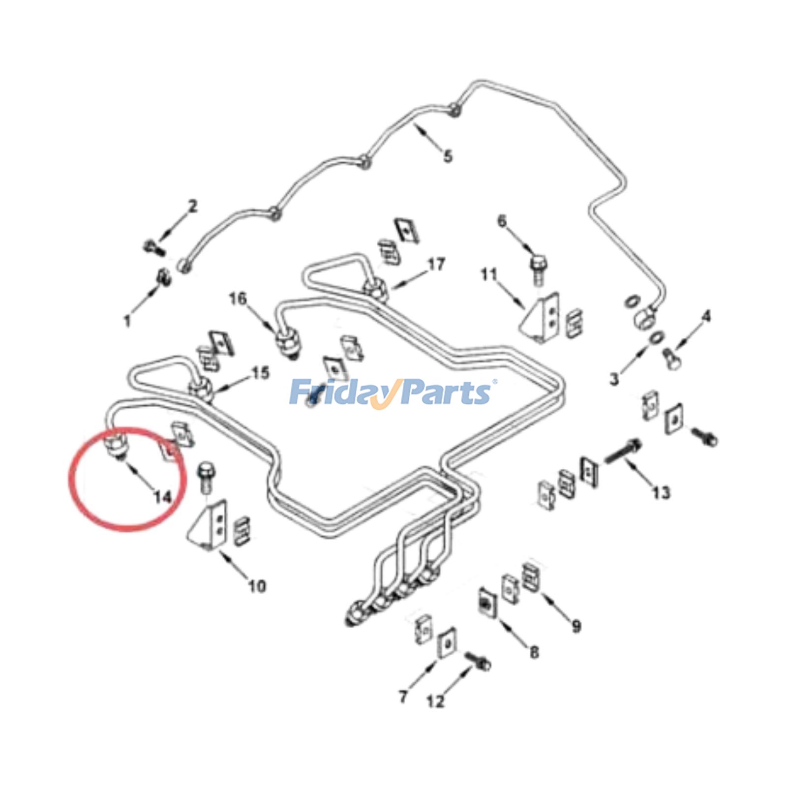 Injector Fuel Supply Tube  for Engine,Excavator,Loader