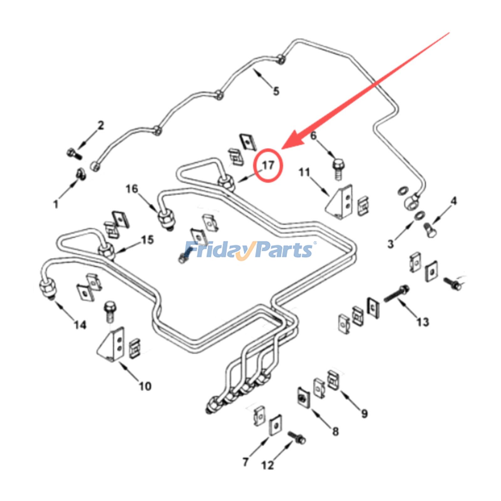 Engine,Excavator,Loader Injector Fuel Supply Tube
