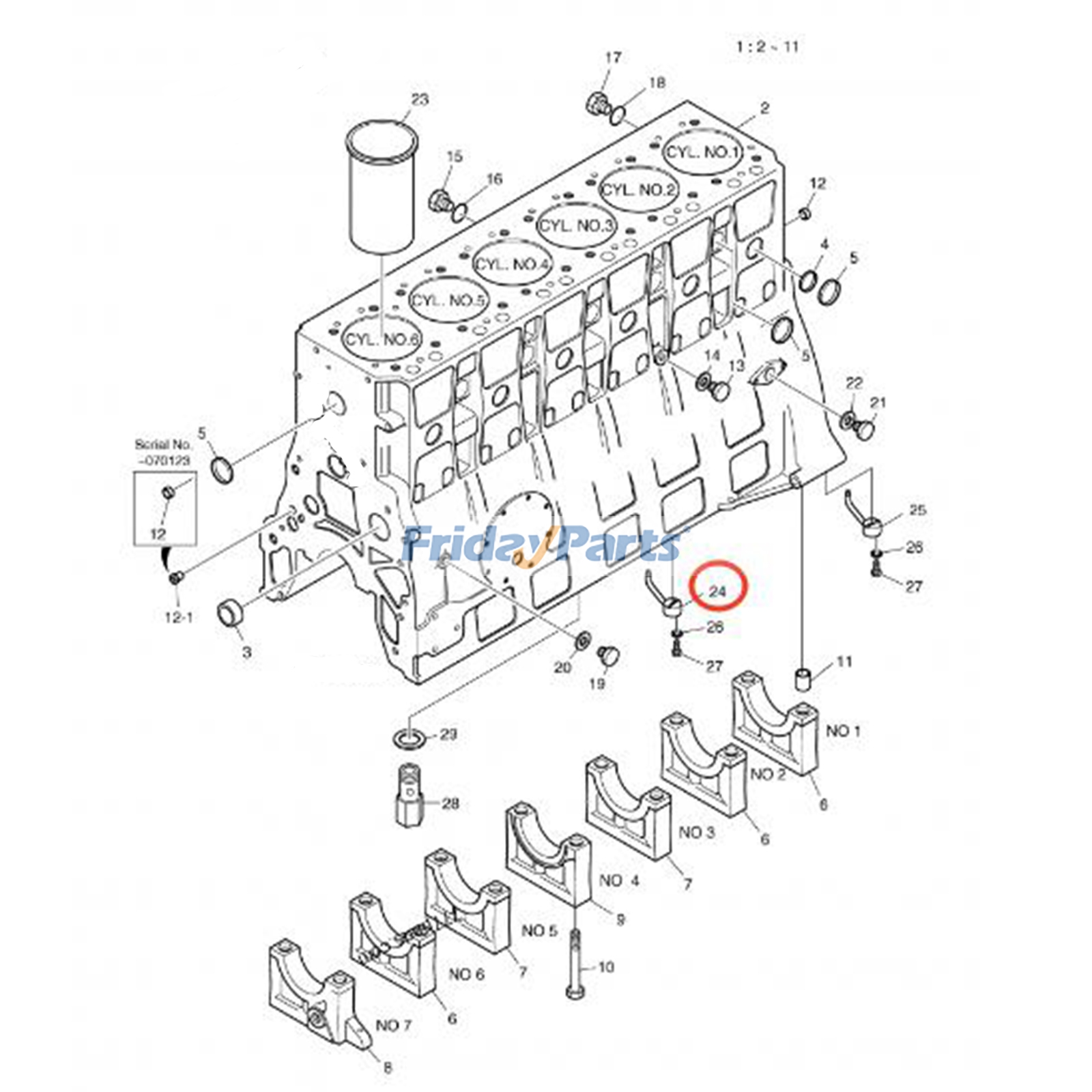 Buse d'injection pour Pelle,Chargeur Pour DOOSAN