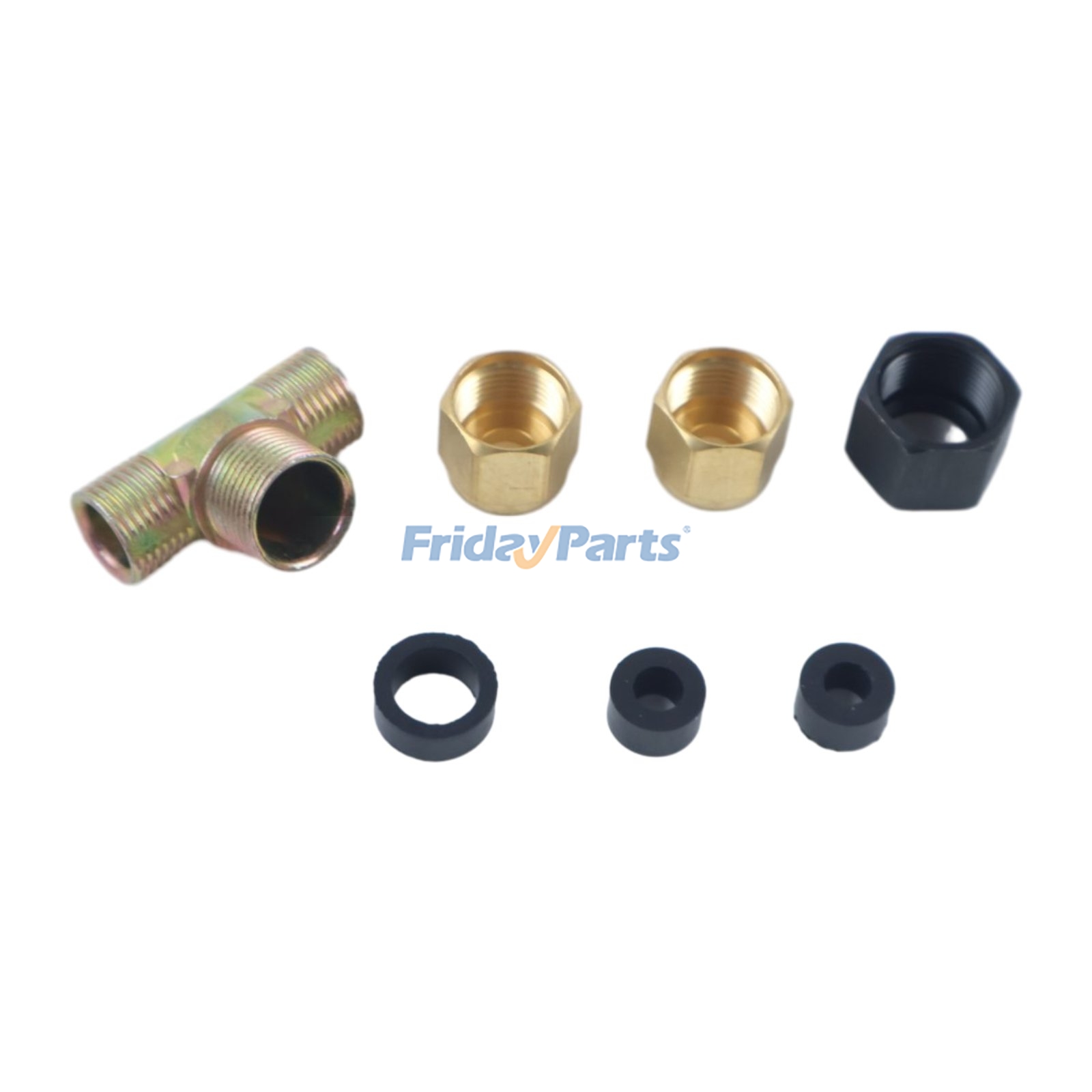 Kit de raccord en T pour conduite de retour d'injecteur R123593 R51936 R79605 R71963 pour moteur John Deere 3029 4045 6068 et chargeur 300B 310D 325J 325K
