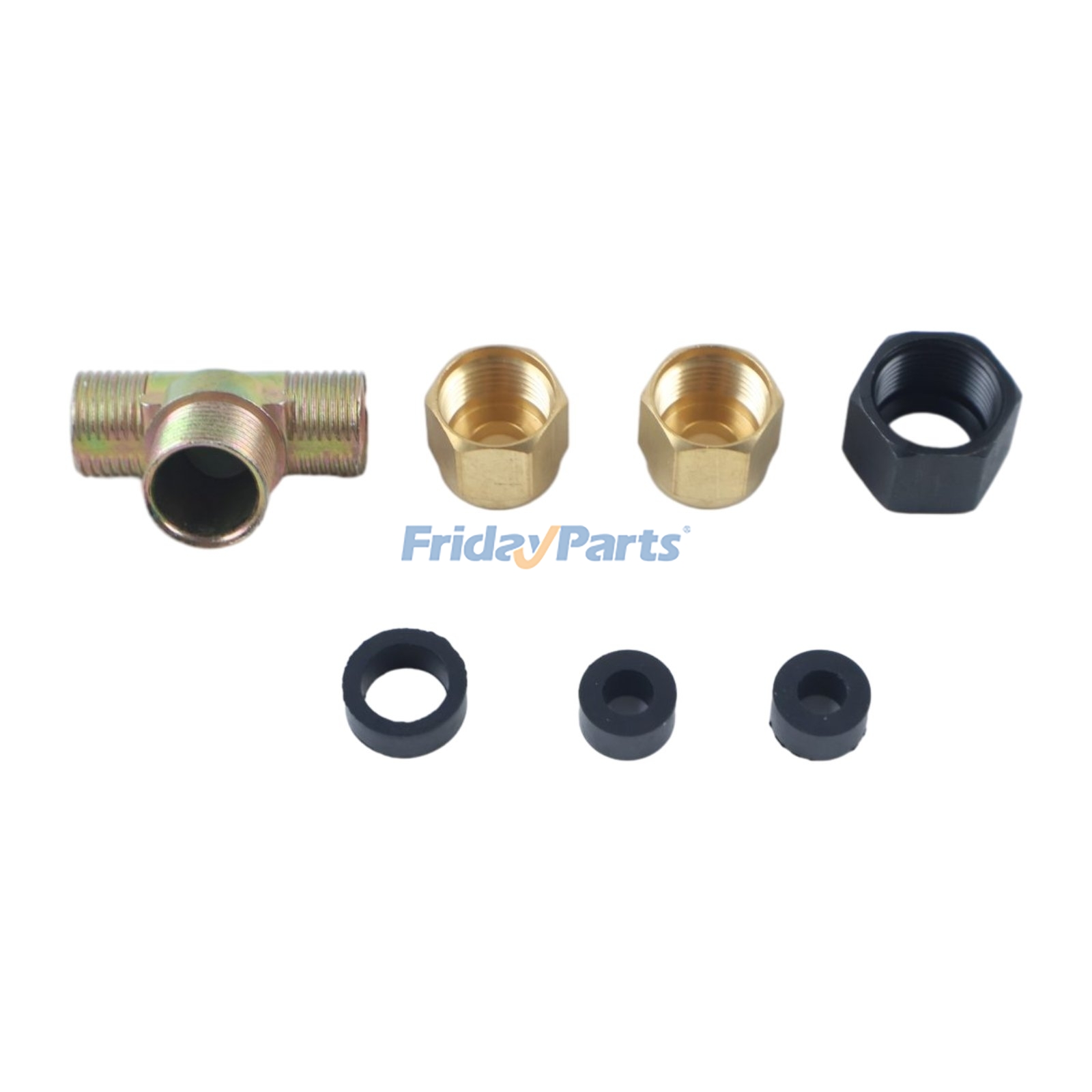 Kit de raccord en T pour conduite de retour d'injecteurpour Bulldozer,Moteur,Pelle,Moissonneur,Chargeur,Niveleuse,Débusqueur,Tracteur