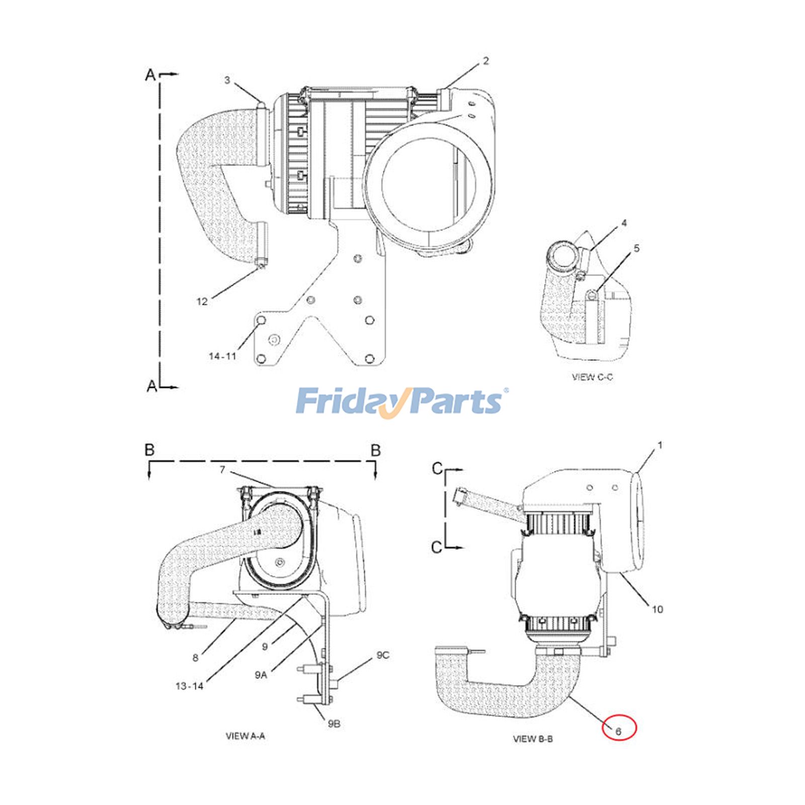 Inlet Hose for Engine,Loader