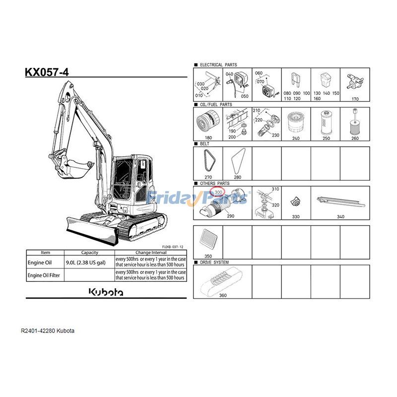  Inner Air Filter For KUBOTA
