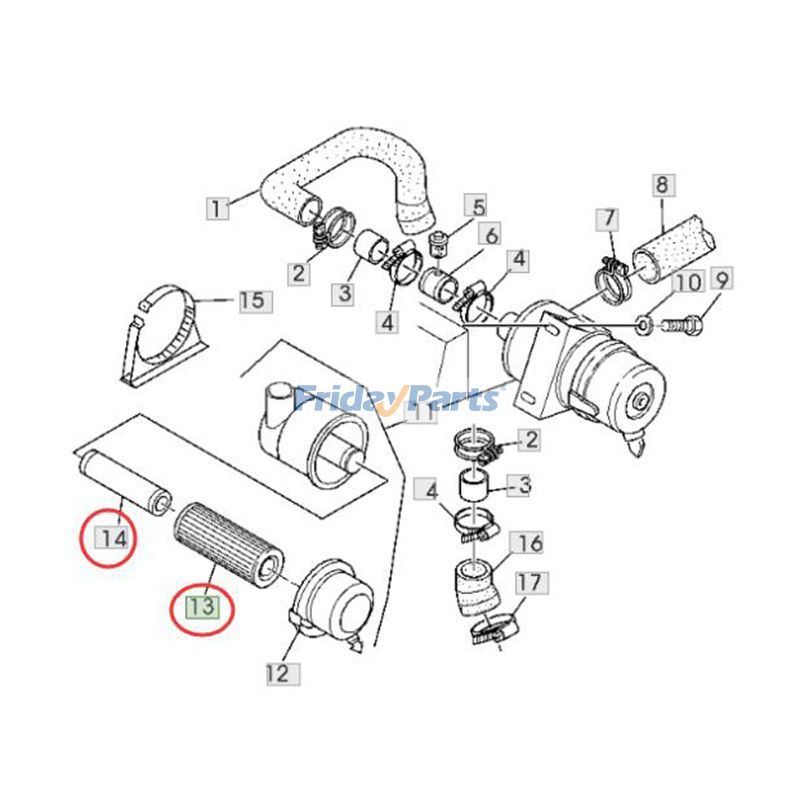Compra Filtro de aire interior y exterior EPC046507 EPC046519 para cortadora de césped John Deere 1503 1504 1510 1512 1902 1903 en Fridayparts