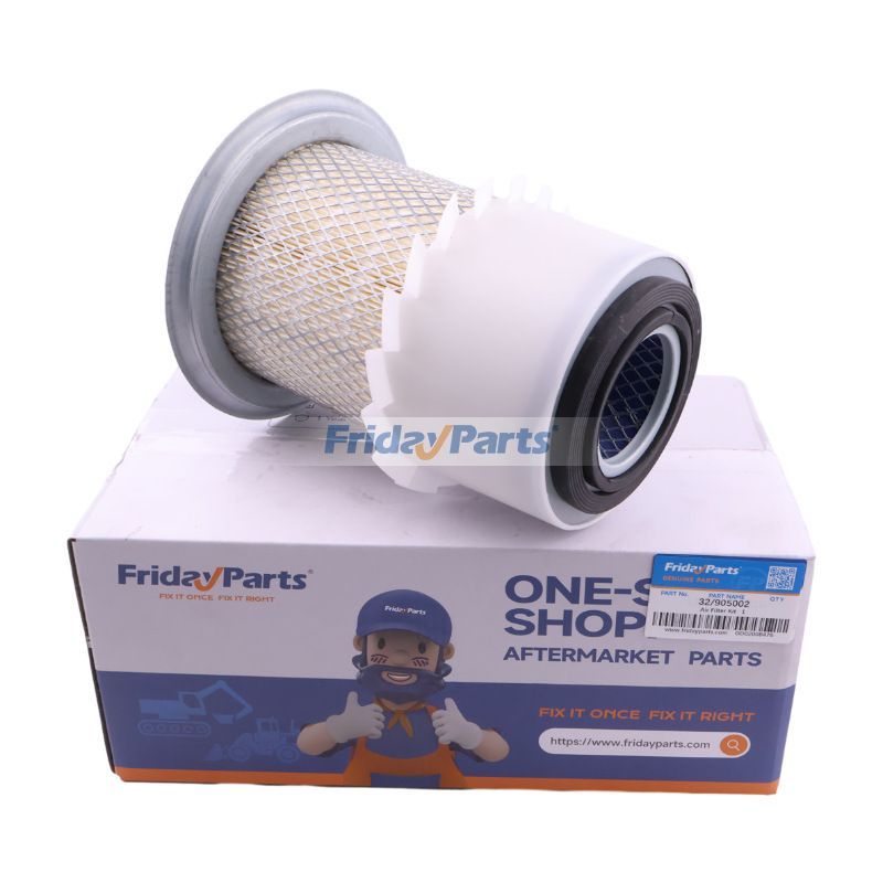 Innerer und äußerer Luftfiltersatz 32/905002 32/905001 für JCB Baggerlader 1CX 2CX 208S 210S