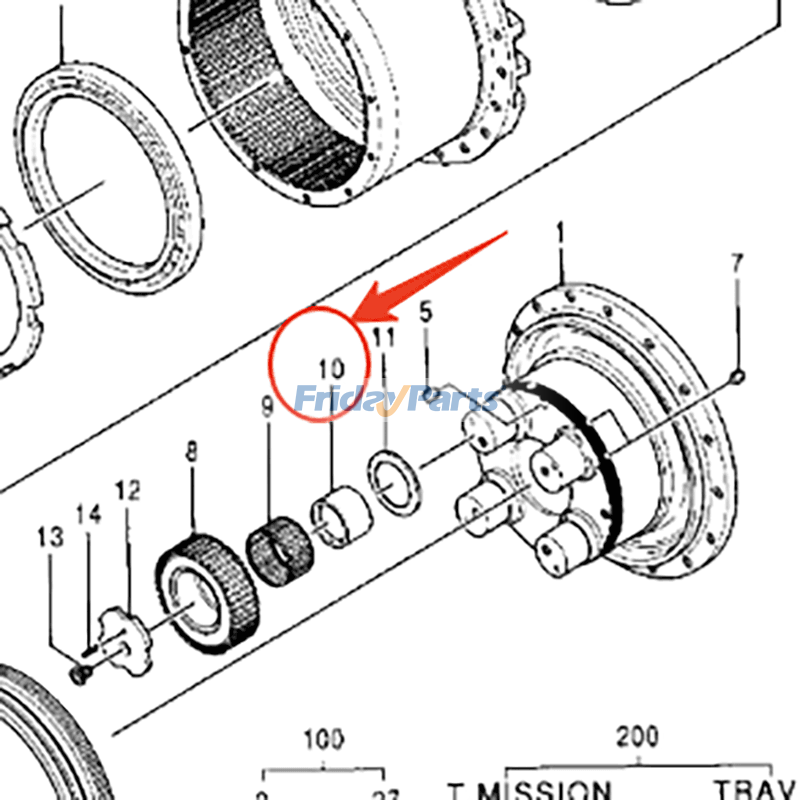 Inner Race 0693006 for Hitachi Excavator EX135USR EX150LC-5