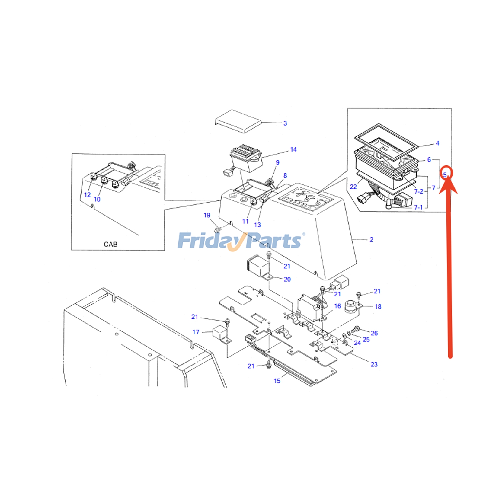 Instrument Cluster Assembly for Excavator
