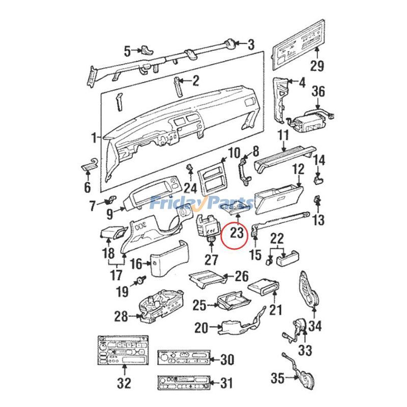 Instrumententafel-Getränkehalter-Baugruppe für 93-98 Toyota Basefür Fahrzeug