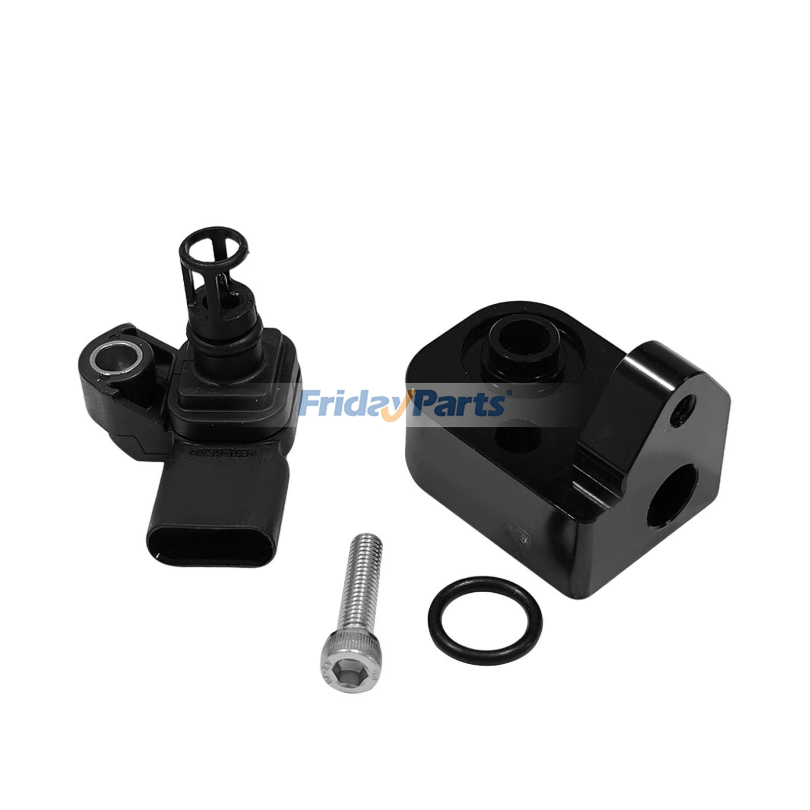 Intake Air Pressure Temperature Sensor & Black Spacer Kit 12681993 12707766 for Chevrolet Cruze Silverado GMC Sierra Terrain Buick Cascada Encore