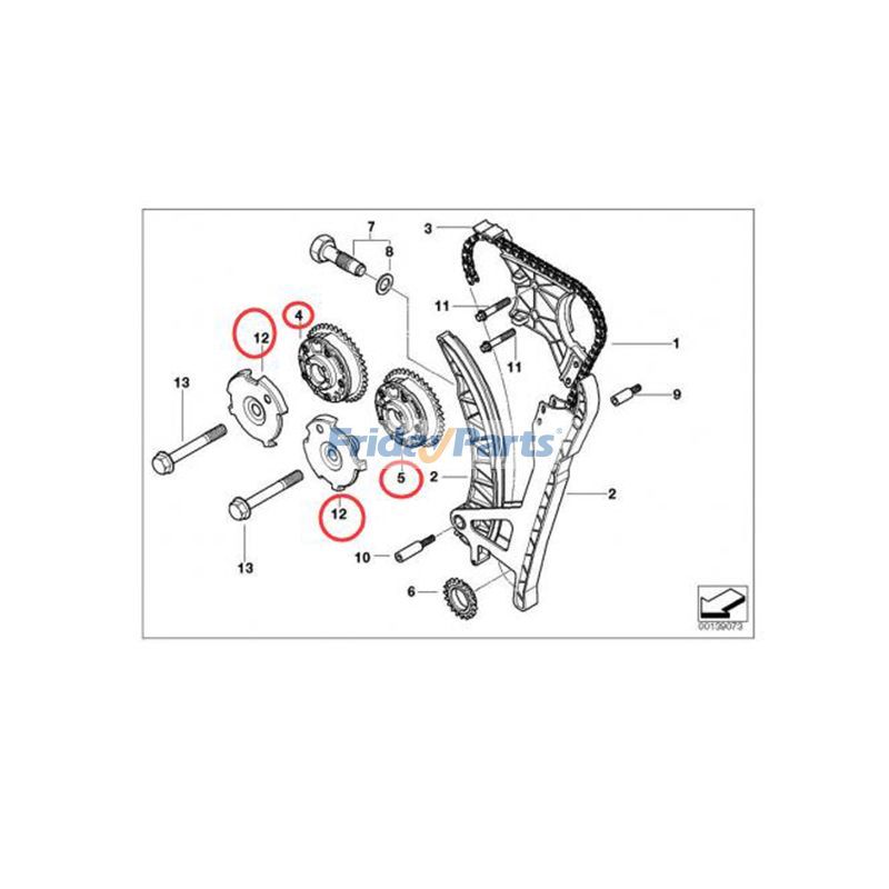 Intake & Exhaust Camshaft Adjuster Sprocket N51 N52 N55 For BMW Vehicle