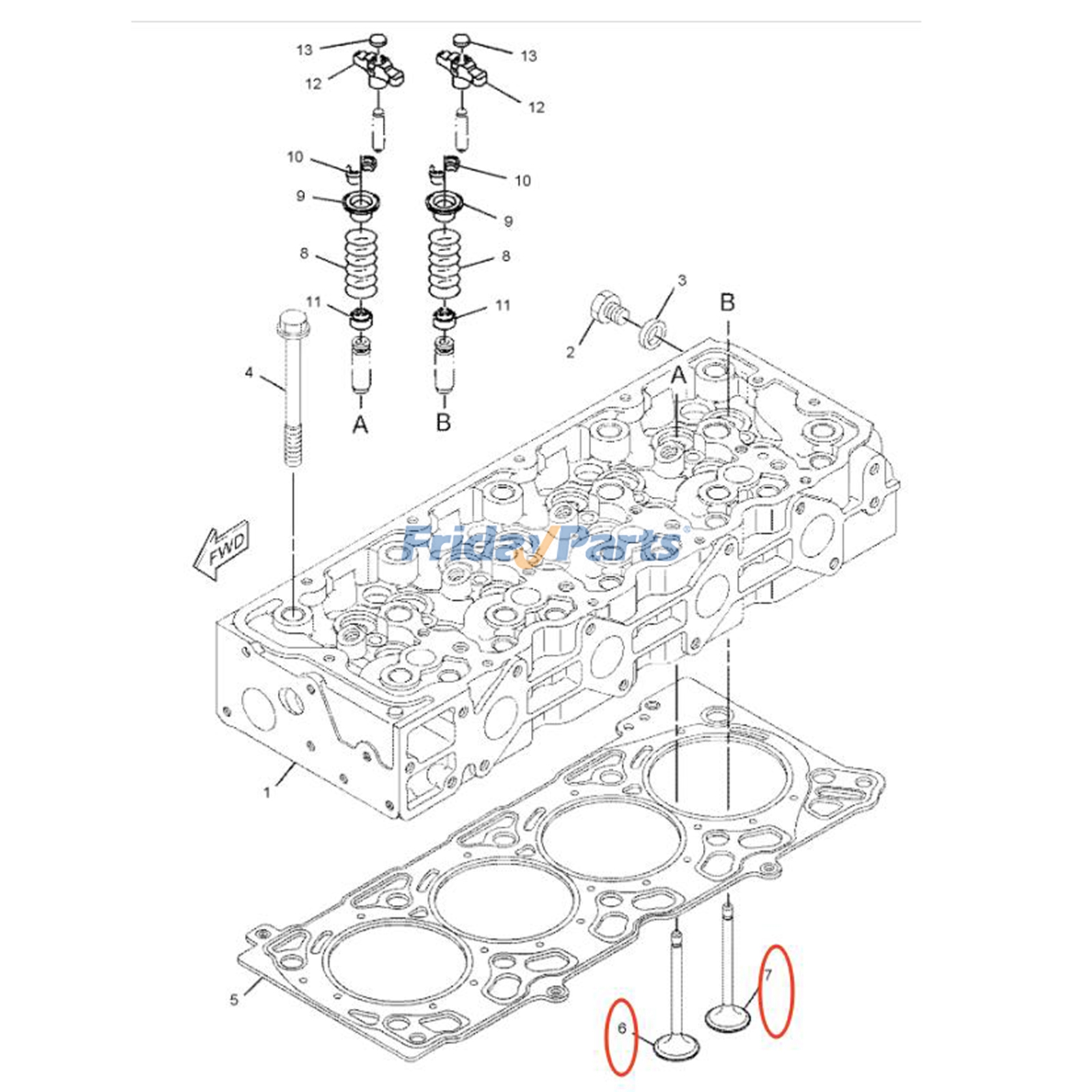  Intake & Exhaust Valve Set For CAT