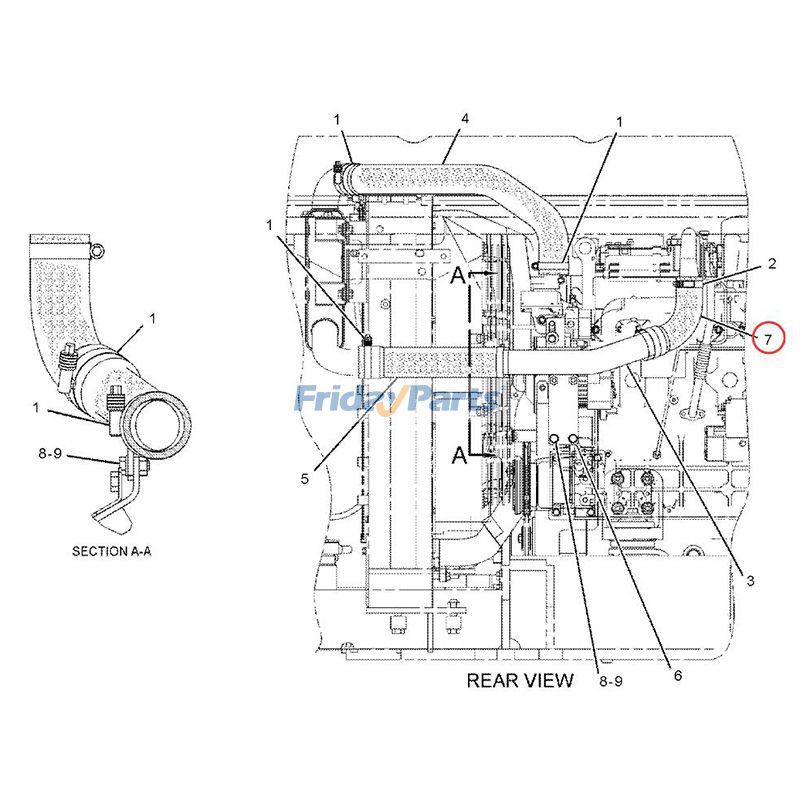 Intercooler Air Hoseerpillar CAT for Excavator