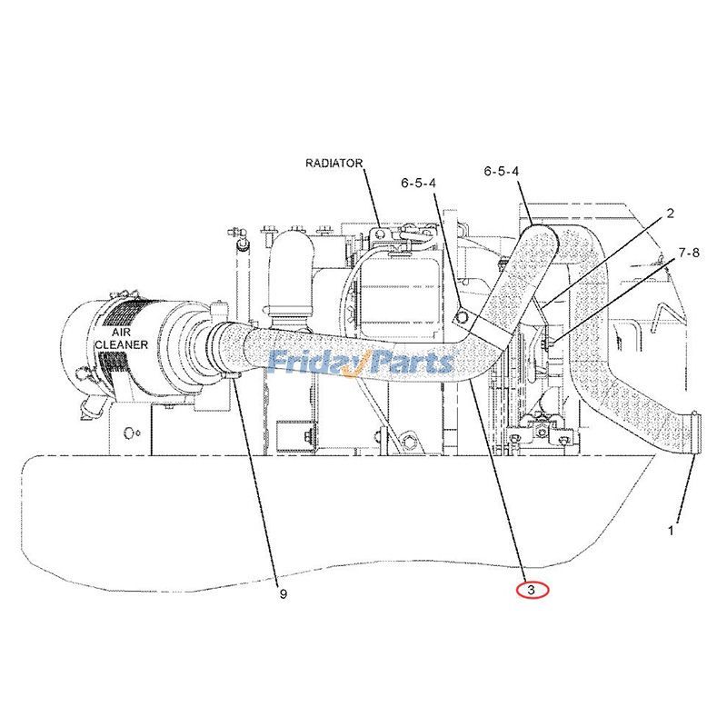 Intercooler Air Hose Caterpillar CAT for Excavator