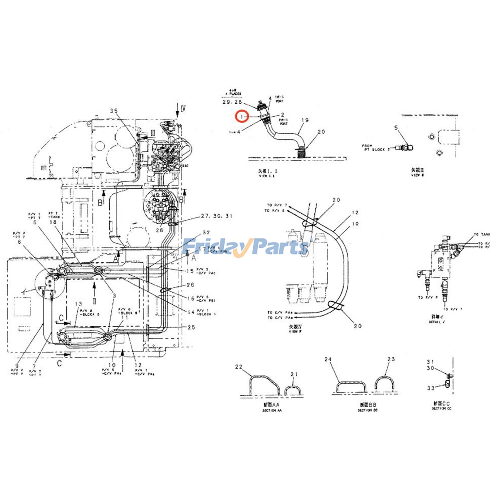 エクスカベーター ジョイスティック制御パイロットバルブ